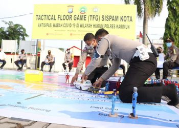 Hadapi Kebijakan PSBB, Polres Karimun Gelar TFG