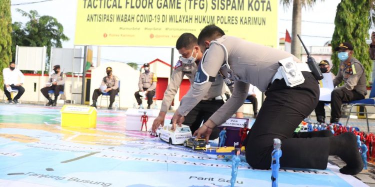 Hadapi Kebijakan PSBB, Polres Karimun Gelar TFG