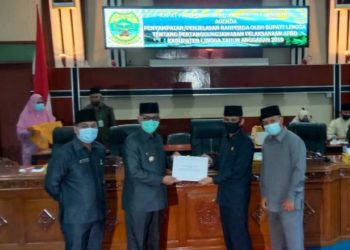 Bupati Lingga Sampaikan RANPERDA Pertanggungjawaban Pelaksanaan APBD Tahun 2019 Dalam Rapat Paripurna DPRD Lingga