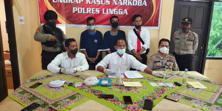 Luar Biasa, Kurun Waktu Tiga Bulan Satresnakoba Polres Lingga Tangkap Tujuh Tersangka Narkoba