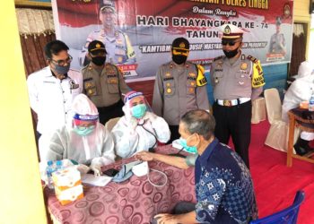 Polres Lingga Adakan Bhakti Kesehatan Dalam Rangka Memperingati Hari Bhayangkara