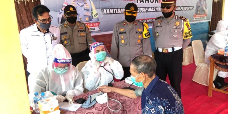 Polres Lingga Adakan Bhakti Kesehatan Dalam Rangka Memperingati Hari Bhayangkara