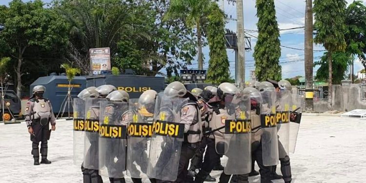 Hadapi Pilkada, Polres Karimun Lakukan Latihan Dalmas Setiap Hari