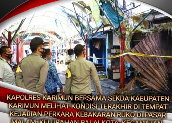 Polres Karimun Berikan Dukungan Moril Terhadap Korban Kebakaran