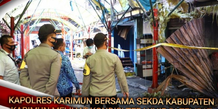 Polres Karimun Berikan Dukungan Moril Terhadap Korban Kebakaran