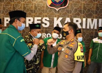 Jalin Silaturahmi, GP Ansor Sambangi Polres Karimun