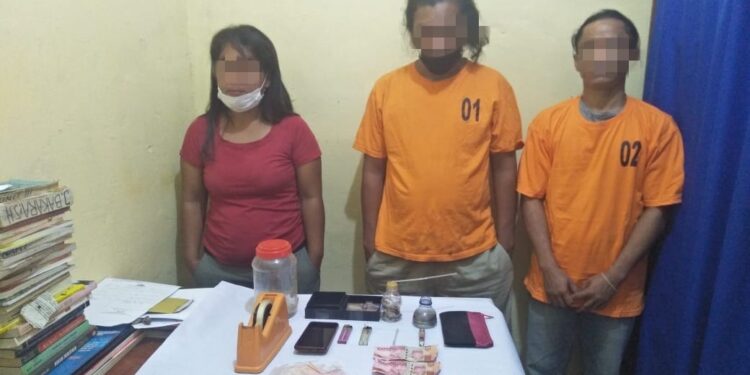 Polsek Rambah Hilir Amankan Pelaku Yang Diduga Pesta Shabu