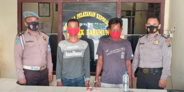 Polsek Barumun Berhasil Amankan 2 Terduga Pengedar Sabu Yang Beraksi Di Pasar Sibuhuan