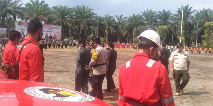 Ini Pesan Bupati Palas Dalam Upacara Penanggulangan Bencana Karhutla 2021