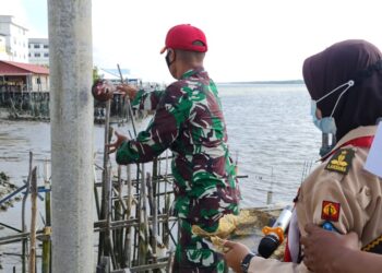 Danlanal Karimun Resmikan Pembangunan Posmat TNI AL Tanjung Batu
