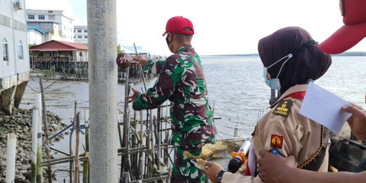Danlanal Karimun Resmikan Pembangunan Posmat TNI AL Tanjung Batu