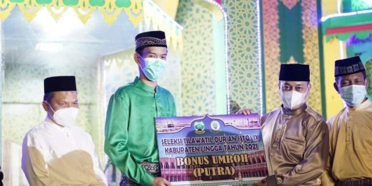Juara Satu STQ IX Kabupaten Lingga Terima Bonus Umroh