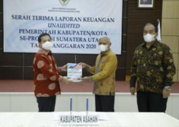 Bupati Asahan Serahkan Laporan Keuangan Pemerintah Daerah Tahun 2020 ke BPK