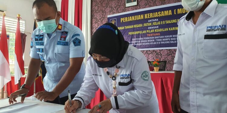 Wujudkan Pemenuhan Hak Keadilan, LBH Pilar Keadilan Adakan MOU Bersama Kepala Rutan Kelas IIB Tanjung Balai Karimun