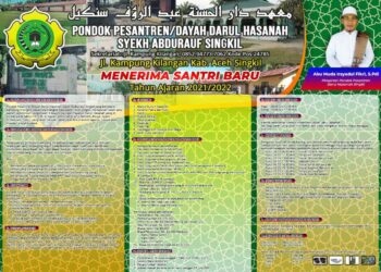 Pondok Pesantren Abdurrauf Buka Pendaftaran Santri Dan Santriwati Baru Tahun 2021-2022