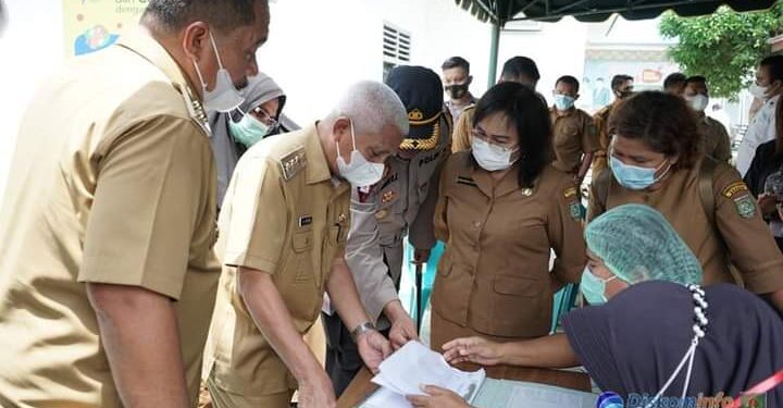 Bupati Dan Wakil Bupati Asahan Tinjau Pelaksanaan Vaksinasi di Puskesmas