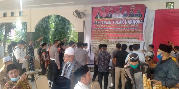 Palas Ikuti Deklarasi Tolak Narkoba Menuju Sumut Bersinar