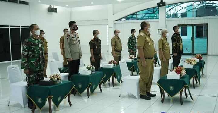 Bupati dan Forkopimda Ikuti Rakor Kepala/Wakil Kepala Daerah Hasil Pilkada Serentak Tahun 2020