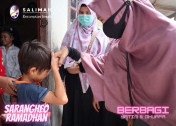 SALIMAH Singkil Berbagi Imfaq Kepada Anak Yatim Dan Dhafa