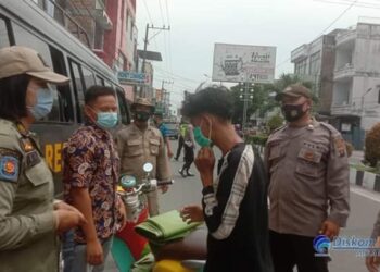 Pol PP Dan Polres Asahan Gelar Operasi Yustisi Penegakan Prokes