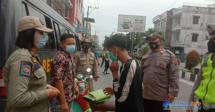 Pol PP Dan Polres Asahan Gelar Operasi Yustisi Penegakan Prokes