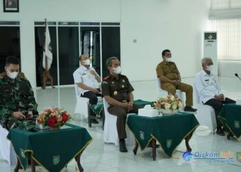 Pemkab Asahan Ikuti Rakor Penegakan Disiplin Prokes Covid-19 Secara Virtual