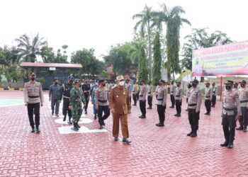 Wakil Bupati Karimun Hadiri Apel Pasukan Operasi Ketupat seligi 2021 Polres Karimun