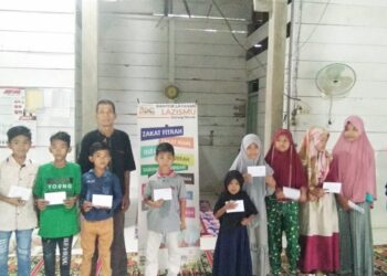 Program ” Kado Ramadhan ” Lazismu Gunung Meriah Santuni Anak Yatim