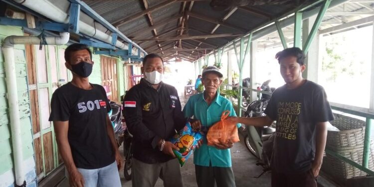 PAC GAMAWA Kecamatan Durai Bagikan Sembako Kepada Warga Kurang Mampu