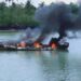 Usai Antarkan Pasien Rujukan Ke Batam Speedboat BPBD Terbakar