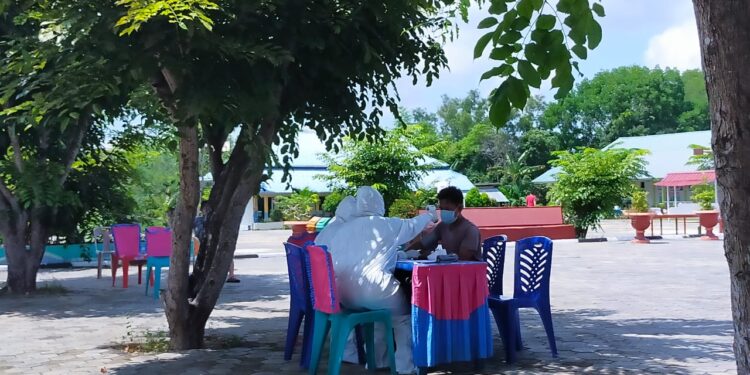 38 Pasien Positif Covid-19 bergejala Ringan di Karantina Di SMP 2 Tebing