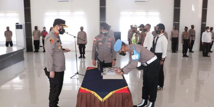 Polres Lingga Tandatangani Pakta Integritas Anti Narkoba di Lingkungan Polri