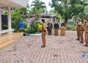 Usai Idul Fitri 1442H, Dinas Kominfo Asahan Gelar Apel Pagi Rutin Perdana