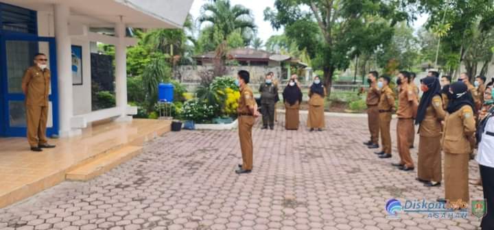 Usai Idul Fitri 1442H, Dinas Kominfo Asahan Gelar Apel Pagi Rutin Perdana