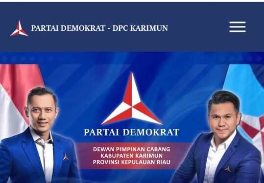 Website DPC Partai Demokrat Karimun Diresmikan Secara Virtual