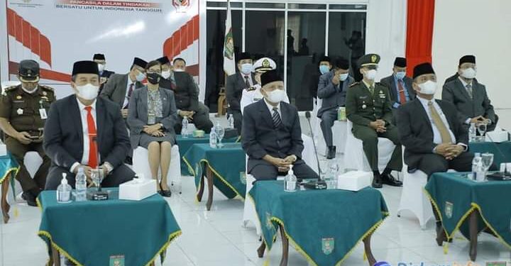 Bupati Asahan Ikuti Upacara Hari Lahir Pancasila Secara Virtual