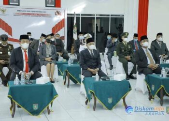 Bupati Asahan Ikuti Upacara Hari Lahir Pancasila Secara Virtual