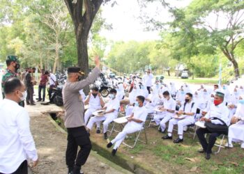Kapolres Lhokseumawe Pantau Pelaksanaan Vaccine Goes To Campus