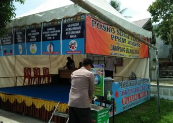 Cek Kesiapan Posko PPKM di Blang Pulo, Ini Harapan Pihak Kepolisian Polres Lhokseumawe