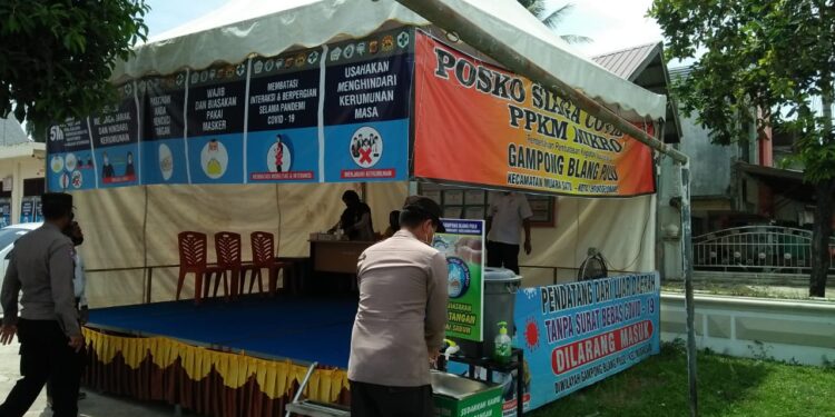 Cek Kesiapan Posko PPKM di Blang Pulo, Ini Harapan Pihak Kepolisian Polres Lhokseumawe