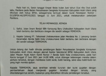 Buntut Permasalahan Kartu Halo, Pimpinan Telkomsel Di Panggil BPSK Aceh Utara