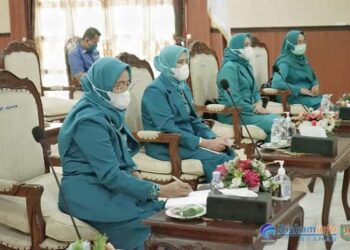 Tim TP PKK Asahan Ikuti Pelantikan Pengurus TP PKK Pusat Secara Virtual