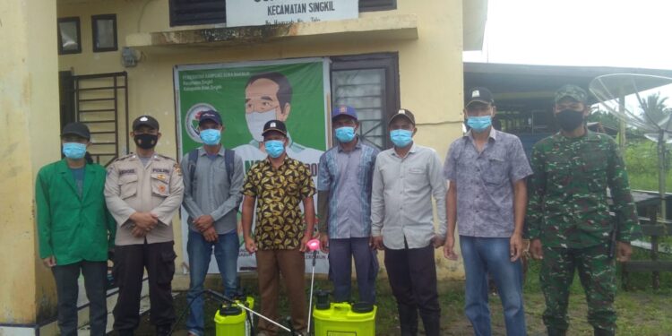Pemdes Suka Makmur Singkil Kembali Lakukan Penyemprotan Disinfektan