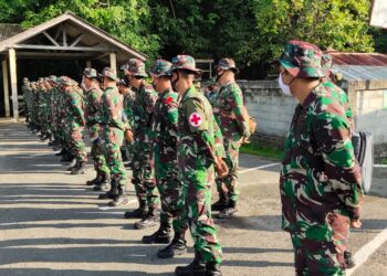 52 Personil Satgas TMMD 111 Tiba di Pelabuhan Jagoh