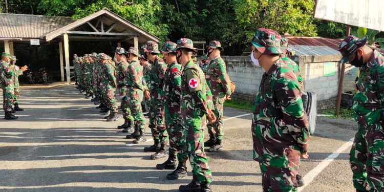 52 Personil Satgas TMMD 111 Tiba di Pelabuhan Jagoh