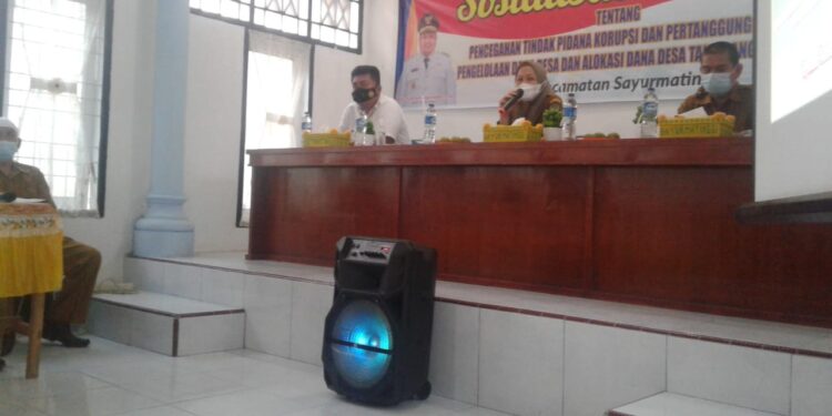 Camat Sayur Matinggi Gelar Penyuluhan Hukum Penggunaan Dana Desa