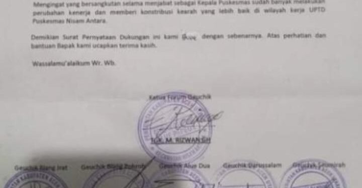 Diduga Panik Diberitakan, Kepus Nisam Antara Minta Dukungan Geuchik