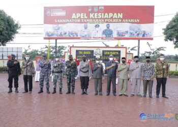 Bupati Asahan Pimpinan Apel Kesiapan Vaksinator Tambahan Polres Asahan