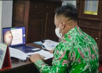 Bupati Lingga, M. Nizar Paparkan Dokumen Rencana Aksi Pengembangan SDM Kepada Kemendagri