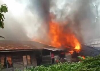 Kebakaran Besar Terjadi di Dabo Singkep, Lima Rumah Hangus